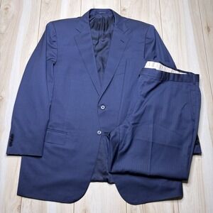 Ermenegildo Zegna All Season Twill Wool Mini-Herringbone Suit Mens 48R 44x29